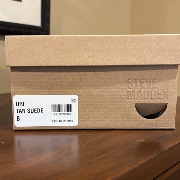 Steve Madden Uri Suede Espadrille Wedge Sandals. Size 8, Tan. NWT - Picture 6 of 7